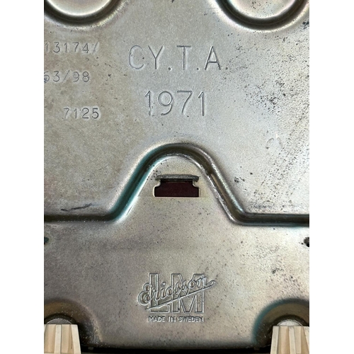 115 - Vintage 1971 CYTA Off White Rotary Dial Telephone