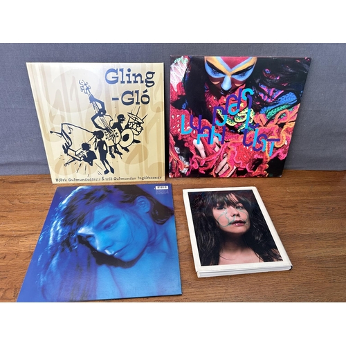 122 - Collection of Vintage Bjork Vinyl Records and Book