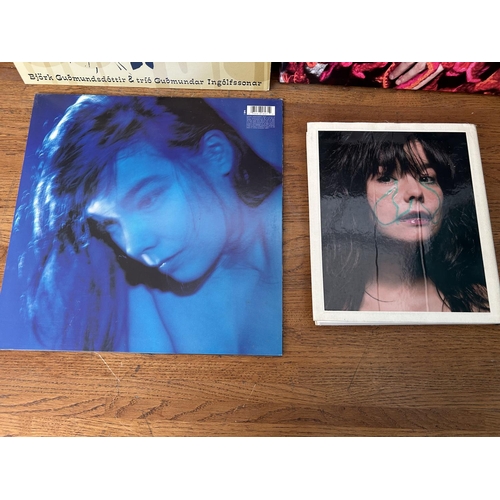 122 - Collection of Vintage Bjork Vinyl Records and Book