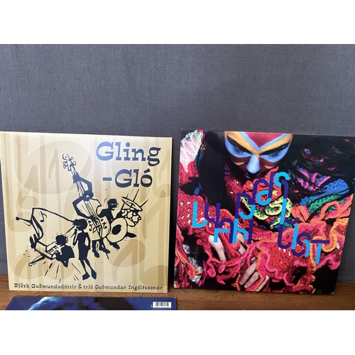 122 - Collection of Vintage Bjork Vinyl Records and Book
