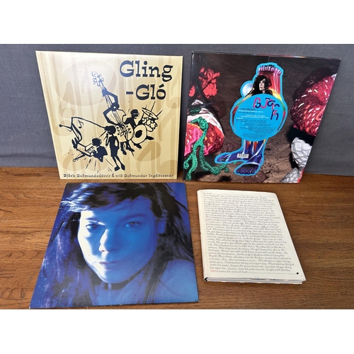 122 - Collection of Vintage Bjork Vinyl Records and Book