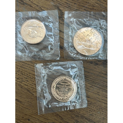 359 - Collection of 3 Commemorative American Tokens