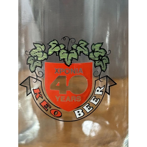 362 - Set of 6 Collectible 'KEO 40 Year' Beer Glasses