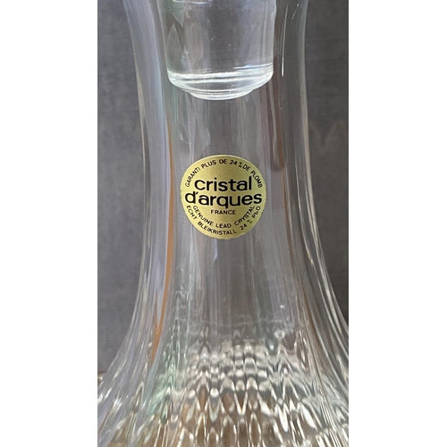 214 - Cristal D'Arques - Durand Longchamp 24% Genuine Lead Crystal Decanter (Unused)