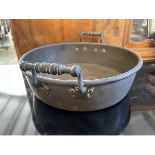 194 - Vintage Heavy Copper Pot with 2 Handles