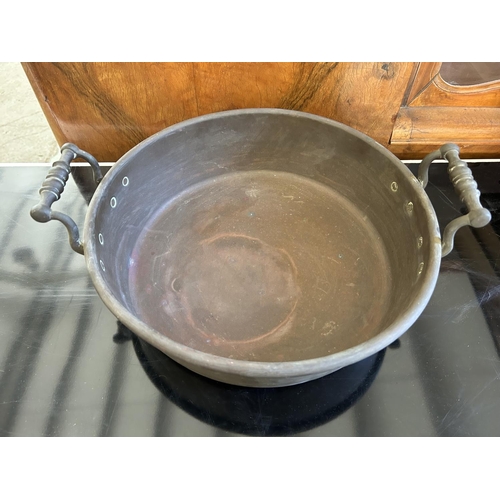 194 - Vintage Heavy Copper Pot with 2 Handles