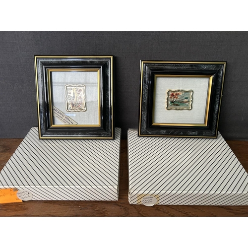 358 - x2 Silver 925 Italian Artworks in Frame