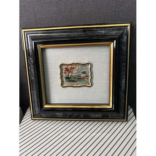 358 - x2 Silver 925 Italian Artworks in Frame