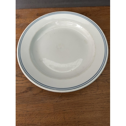 406 - Vintage WWII Large German Plate Stamped with Nazi Emblem
