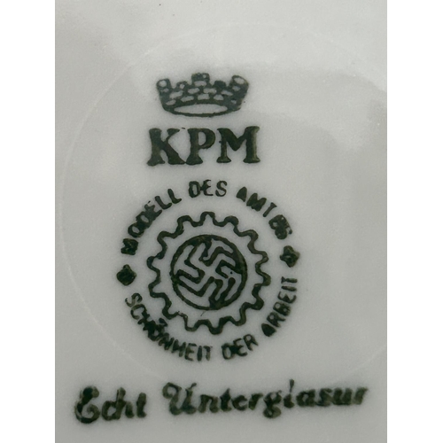 406 - Vintage WWII Large German Plate Stamped with Nazi Emblem