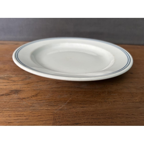 406 - Vintage WWII Large German Plate Stamped with Nazi Emblem