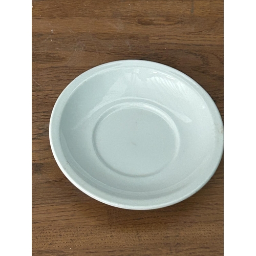 407 - Vintage WWII Small German Plate Stamped at the Back with Nazi Emblem