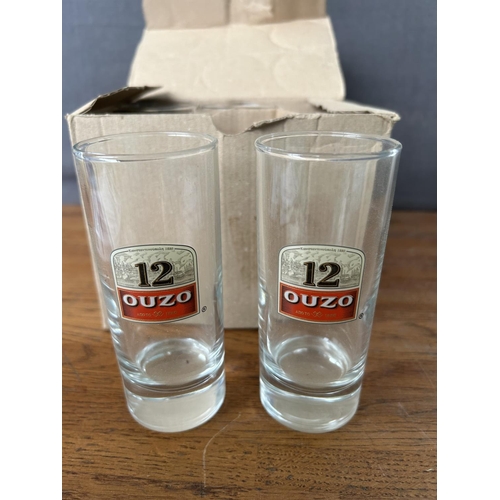 157 - Somersby Ice Bucket Together with 4 Ouzo 12 Glasses