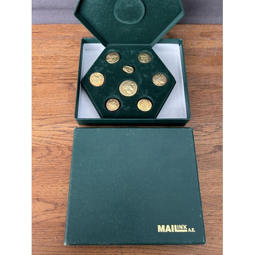 158 - Mailink Coin Collection Copies of Ancient Coins with Gold Plating.