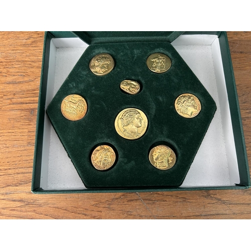 158 - Mailink Coin Collection Copies of Ancient Coins with Gold Plating.
