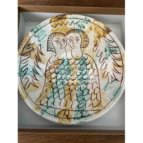 231 - Cyprus Handmade Museum Copy Plate by Cypriot Artist 'Photini' and Handmade Aradippou Municipality Po... 