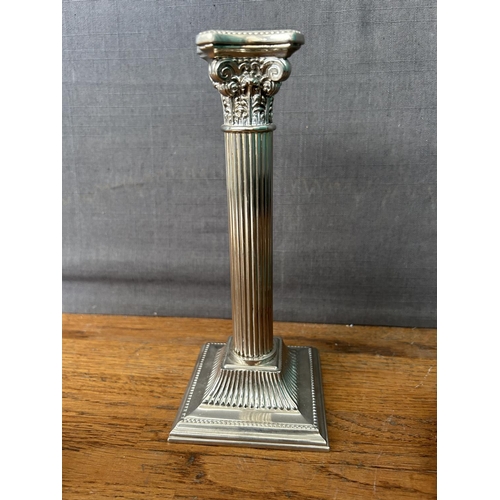376 - Vintage Silver Plated Candle Stick and Ice Bucket