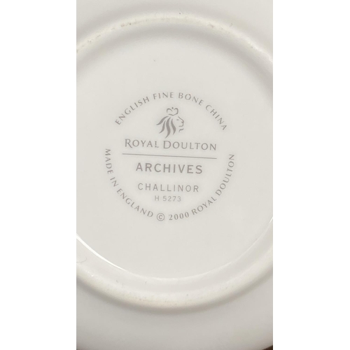 199 - x4 Royal Doulton Challinor-H5273 Pattern Fine Bone China Rice Bowls Crafted in England Featuring Blu... 