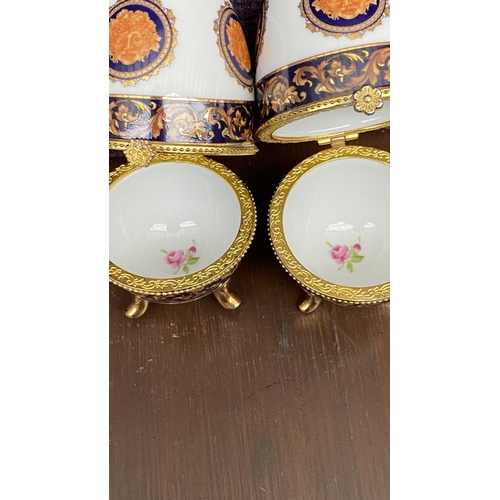 200 - x6 Beautiful Limoges Style Trinket Boxes, Different Shapes and Sizes, Most Popular Egg Shaped and Ot... 