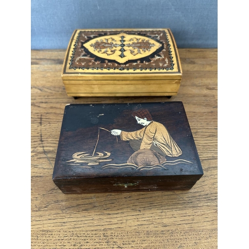 150 - x3 Vintage Wooden Jewelry Boxes
