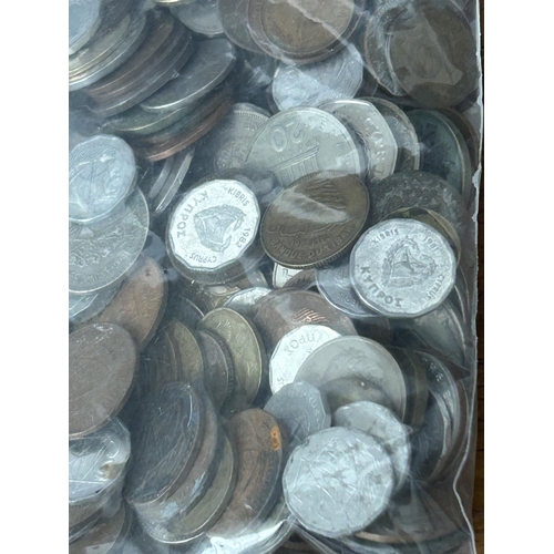 184 - Bag of 1.405Kg Cyprus/World Coins
