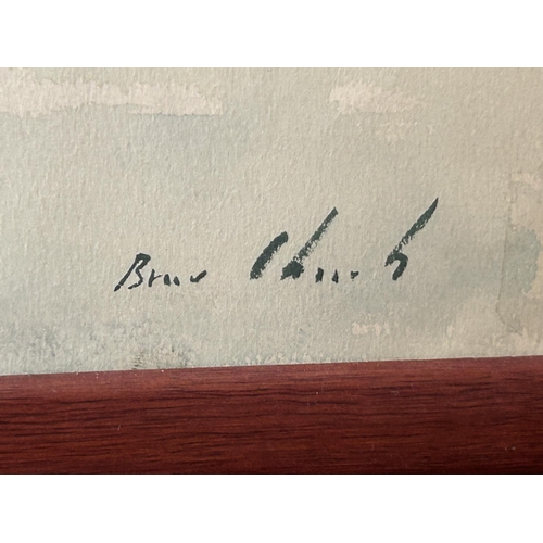 188 - 'Bruce Church' Seascape Watercolor Painting in Frame (58 x 43cm)