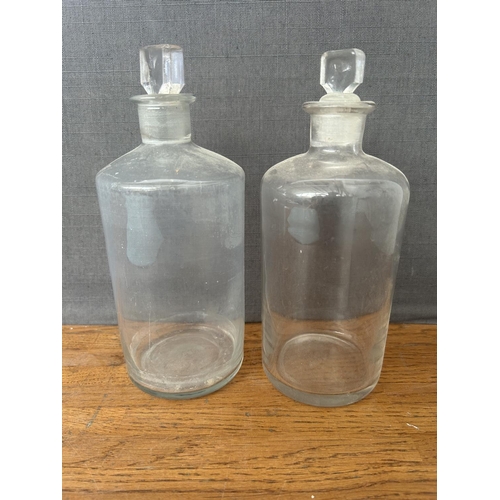 409 - x2 Vintage Apothecary Bottles