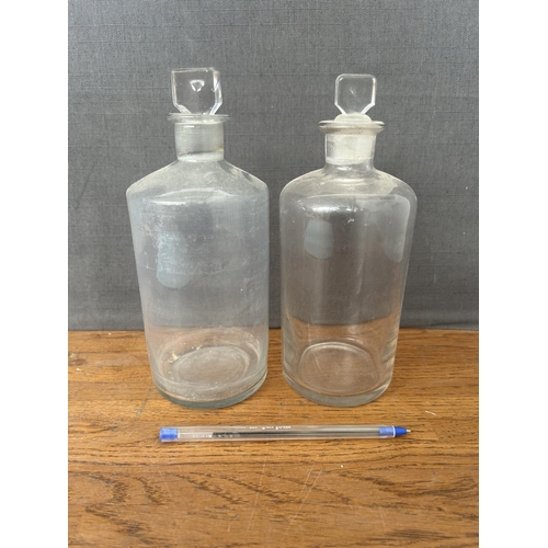 409 - x2 Vintage Apothecary Bottles