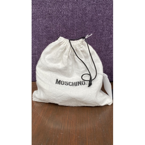 153 - Moschino Black Jacquard Logo Buckle Belt Made from Textile and Leather Size 40, 80cm L.(Unused) - Ta... 