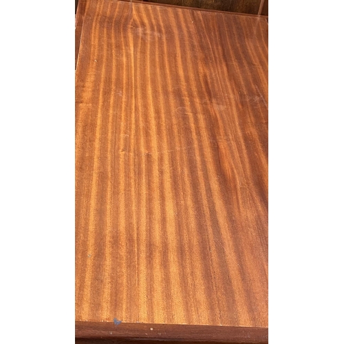 165 - Vintage 1960's Danish Style Modern Desk with 2 Drawers on The Left Side (126 W. x 65 d. x 75cm H.)