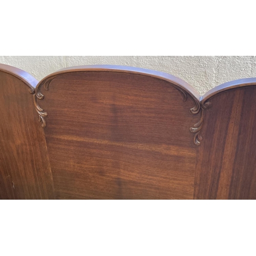 166 - Large Beautiful Walnut Single Bed Frame Together with 2 Matching Bedside Tables (Missing x1 Handle -... 