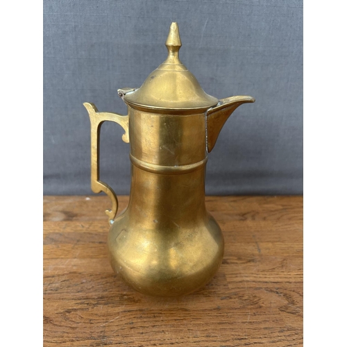 197 - Vintage Middle Eastern Brass Coffee Pot (21cm H.) - Taken Back on 11/11/2025