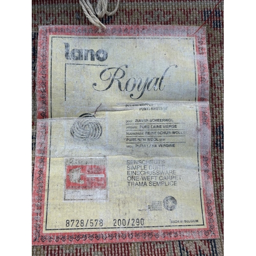 201 - Lano Belgium Pure New Wool Large Carpet (290 x 200cm)
