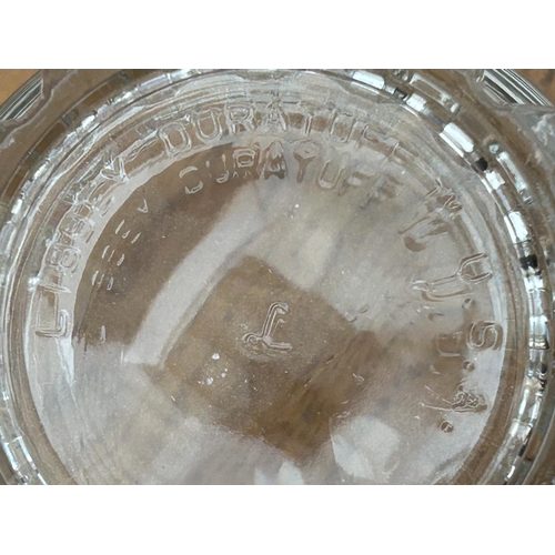225 - Collection of Glassware Incl. Crystal Candy Bowl and 6 Libbey Duroduff Whisky Glasses Made in USA