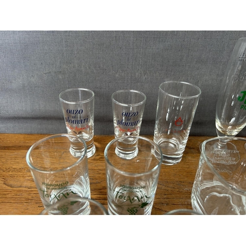 228 - Collection of Spirit Advert Glasses