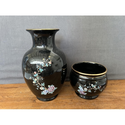 395 - Far Eastern Porcelain Vase and Bowl