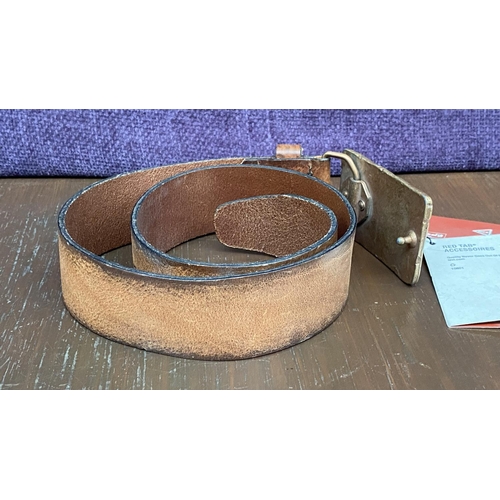 413 - x2 Vintage Levi's Original Men's Leather Belts Size 75/30 (Unused)
