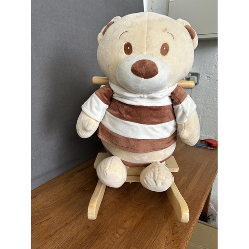 119 - Child's IUOW Rocking Bear Seat Toy