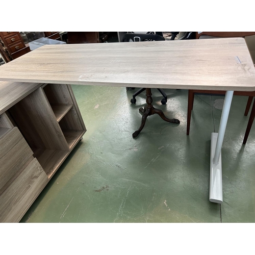 149 - Wooden and Metal Office Desk with Extension