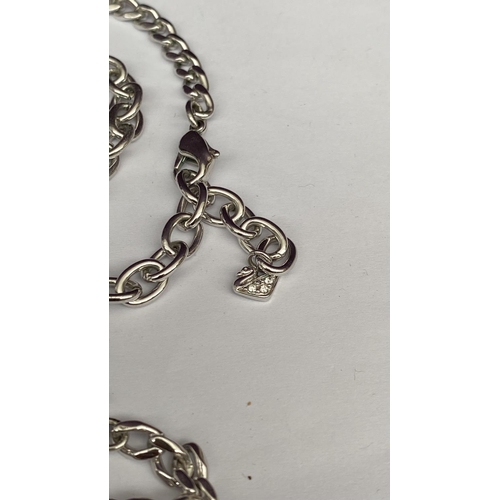 130 - Swarovski Case Padlock Design Pendant with Clear Crystals Pave Necklace