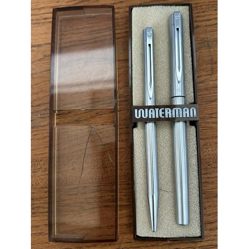 258 - Waterman Fountain and Ball Point Pen Set in Box
