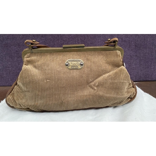 249 - Dolce Gabbana Corduroy and Leather Shoulder Bag in Trouser Shape Original