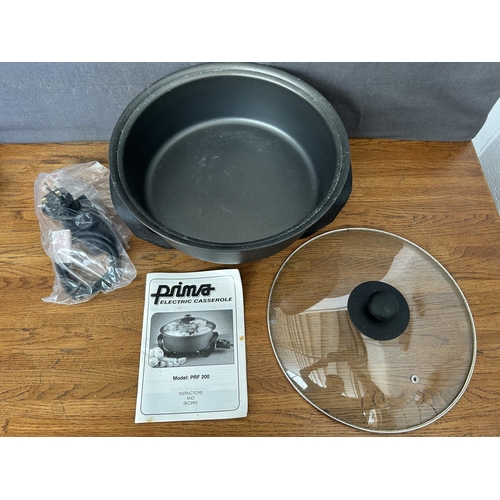 236 - Prime Electric Casserole Dish with Instruction Booklet (Not Used)