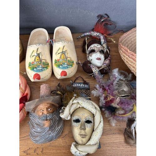 240 - Collection of Mostly Holland Ornaments/Masks and Qty of Hats