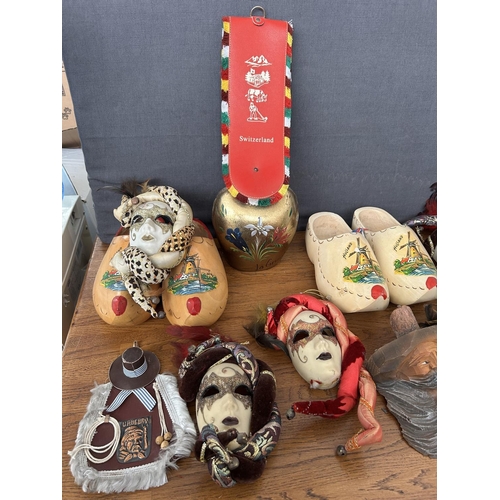 240 - Collection of Mostly Holland Ornaments/Masks and Qty of Hats