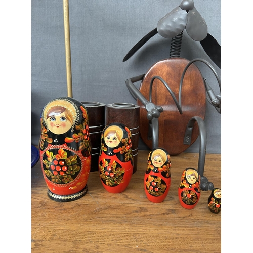 242 - Qty of Miscellaneous Items and Decorations Incl. x3 Russian Matryoshkas