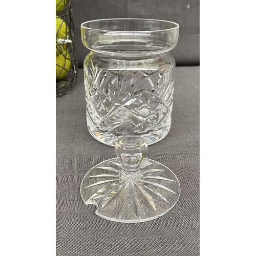 133 - x2 Royal Doulton Candle Sticks Together with Sugar Bowl and Basket Full of Beaded Pear Baubles, Chri... 