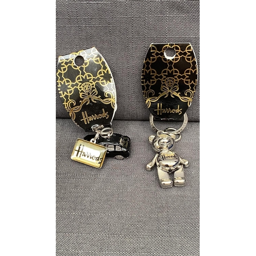 163 - Harrods Collectibles Incl. Jointed Bear, Black Taxi Cub Keyring, Address Book and English Blue Chees... 