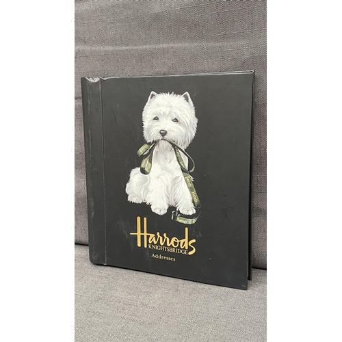 163 - Harrods Collectibles Incl. Jointed Bear, Black Taxi Cub Keyring, Address Book and English Blue Chees... 