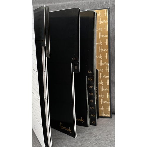 163 - Harrods Collectibles Incl. Jointed Bear, Black Taxi Cub Keyring, Address Book and English Blue Chees... 